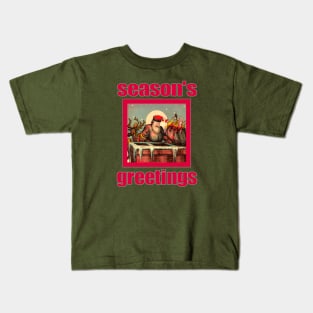 Season's Greetings Santa's Chimney Kids T-Shirt